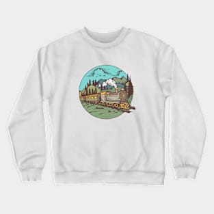 Train Western Landscape Kids Tshirt Crewneck Sweatshirt